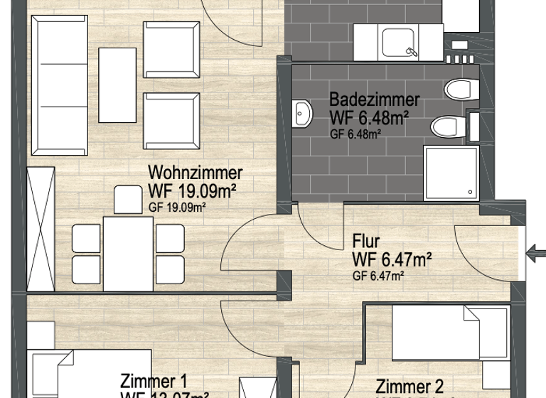 Wohnung zum Kauf 149.000 € 3 Zimmer 65 m² Eichelkamp Wolfsburg 38440