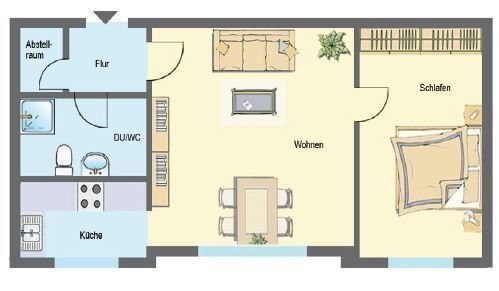 Wohnung zum Kauf als Kapitalanlage geeignet 162.000 € 2 Zimmer 49,6 m²<br/>Wohnfläche Dürrenhofstraße 50 Glockenhof Nürnberg 90478