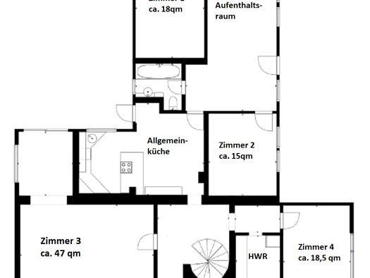 Wohnung zur Miete 497 € 1 Zimmer 47 m² EG Lingen Lingen (Ems) 49808