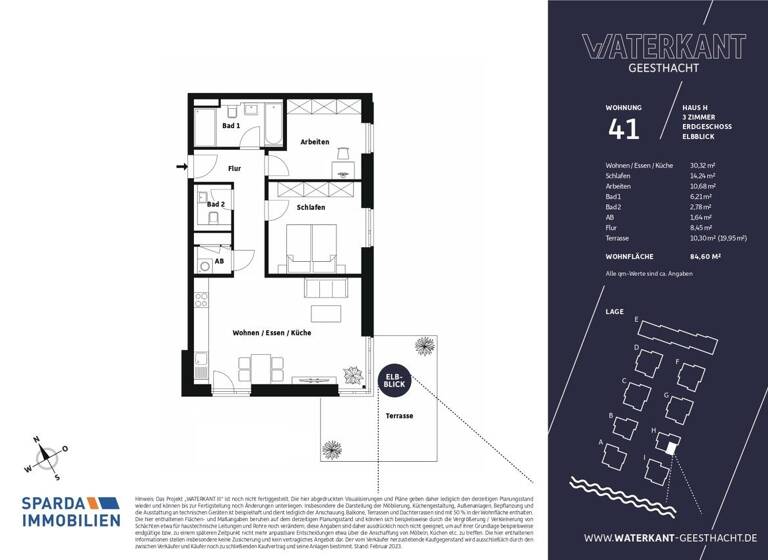 Wohnung zum Kauf - Erstbezug provisionsfrei 424.000 € 3 Zimmer 84,6 m² Geesthacht 21502