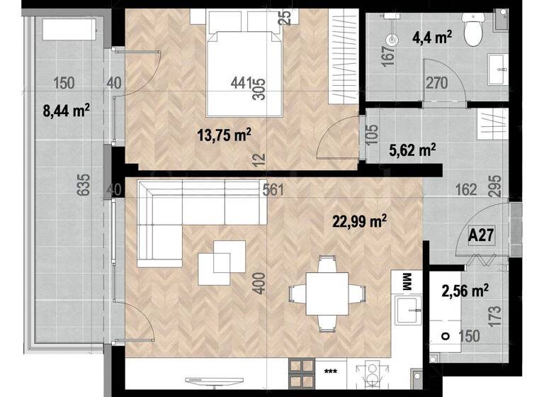 Studio zum Kauf 205.000 € 2 Zimmer 76 m² Sofia