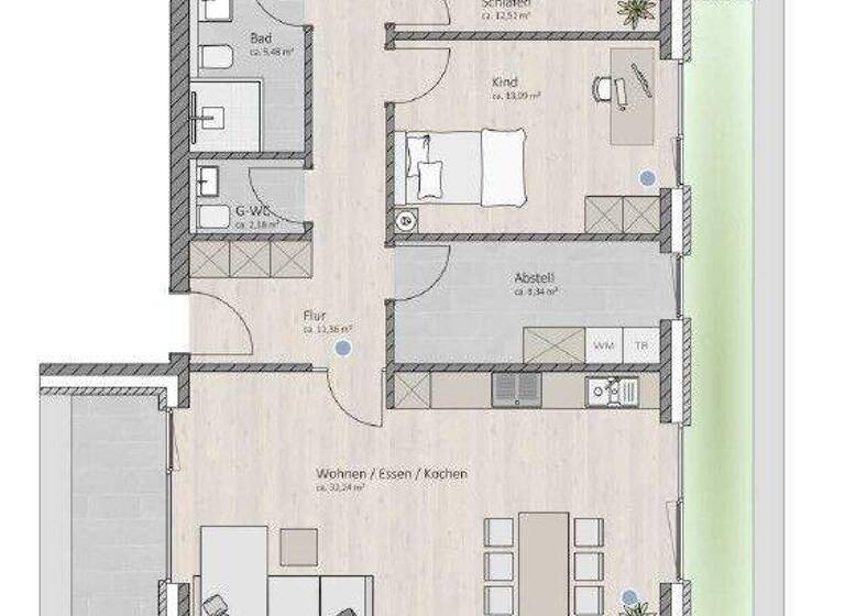 Penthouse zur Miete - Erstbezug 1.644 € 4 Zimmer 102 m² frei ab 01.12.2026 Metjendorfer Landstraße 23 A Metjendorf Wiefelstede 26215