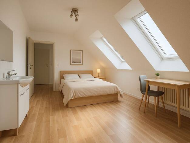 Wohnung zur Miete 750 € 1 Zimmer 35 m² Dachgeschoss, 4. Geschoss frei ab 15.08.2025 Kriegsstraße 129 Südweststadt Karlsruhe 76135