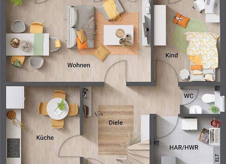 Haus zum Kauf - Erstbezug provisionsfrei 318.380 € 4 Zimmer 122 m² 828 m² Grundstück Brüheim 99869