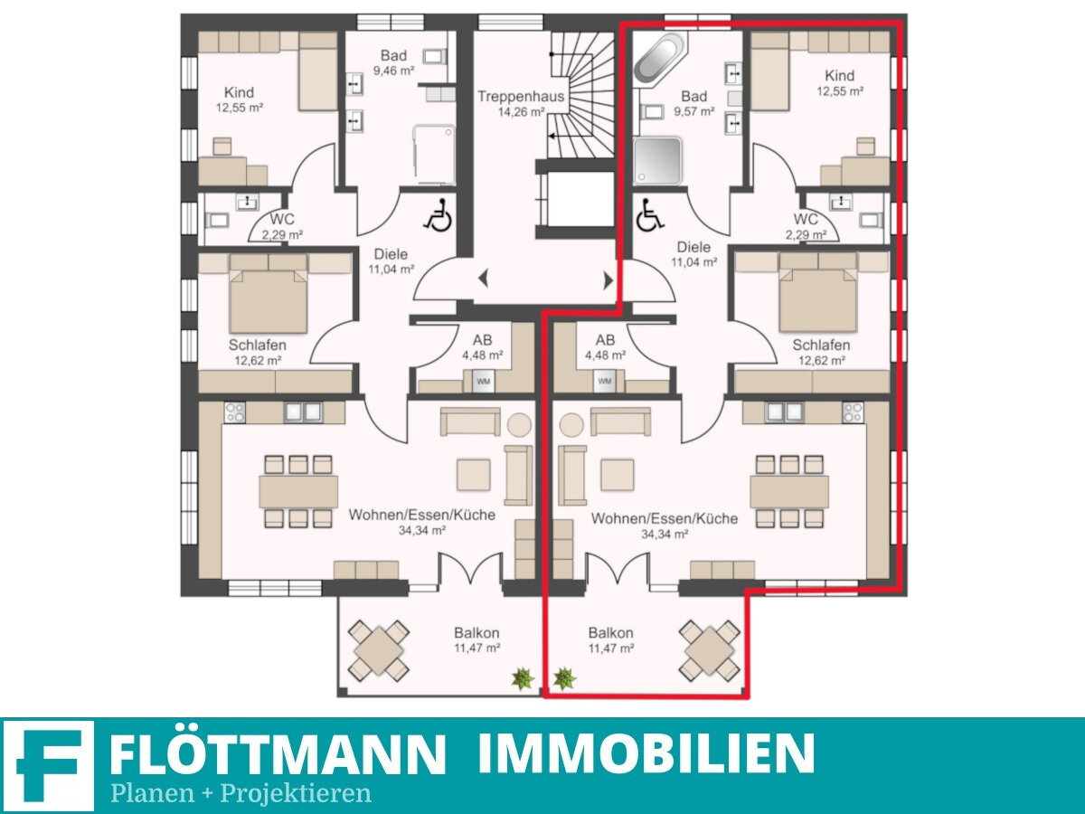 Wohnung zum Kauf 385.000 € 3 Zimmer 93,3 m²<br/>Wohnfläche Quelle Bielefeld / Quelle 33649