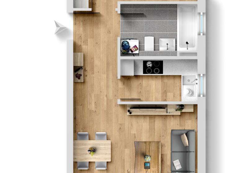 Wohnung zum Kauf 240.000 € 2 Zimmer 47,2 m²<br/>Wohnfläche Dagersheim Böblingen 71034