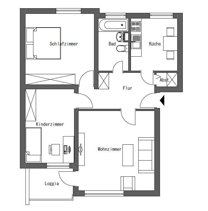 Wohnung zum Kauf provisionsfrei 225.000 € 3 Zimmer 66,5 m²<br/>Wohnfläche 4.<br/>Geschoss 01.01.2025<br/>Verfügbarkeit Lehesterdeich Bremen 28357