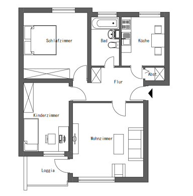 Wohnung zum Kauf provisionsfrei 225.000 € 3 Zimmer 66,5 m² 4. Geschoss frei ab 01.01.2025 Lehesterdeich Bremen 28357