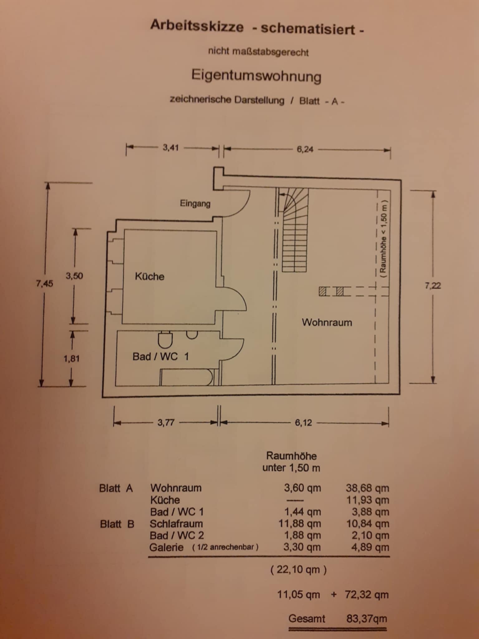 Maisonette zur Miete 930 € 2 Zimmer 84 m²<br/>Wohnfläche 3.<br/>Geschoss Karl-Ferlemann-Str. 17 Altlindenau Leipzig 04177