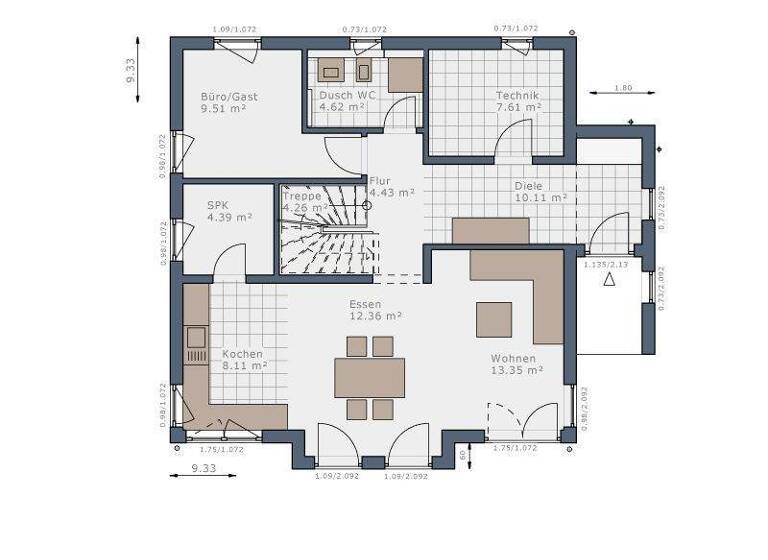 Einfamilienhaus zum Kauf provisionsfrei 644.780 € 5 Zimmer 144 m² 884 m² Grundstück Wieden 79695