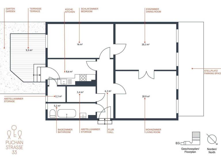 Wohnung zum Kauf 339.000 € 3 Zimmer 88,7 m² EG Puchanstraße 33 Köpenick Berlin 12555