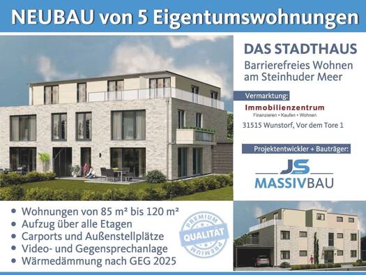 Wohnung zum Kauf provisionsfrei 409.500 € 3 Zimmer 86 m² 1. Geschoss Steinhude Wunstorf 31515
