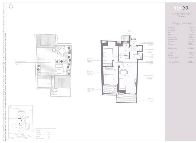Wohnung zum Kauf 649.000 € 3 Zimmer 65,6 m² Grundsteingasse 38 Wien 1160