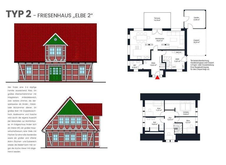 Einfamilienhaus zum Kauf - Erstbezug provisionsfrei 529.000 € 4 Zimmer 134,9 m² 429 m² Grundstück Hollern-Twielenfleth 21723