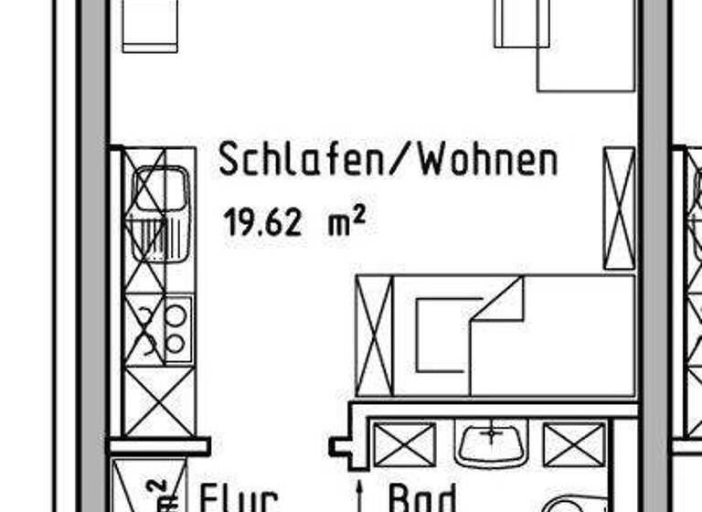 Studio zur Miete 660 € 1 Zimmer 28,9 m² 1. Geschoss frei ab 18.04.2026 Westbahnhofstraße 15 Süd Jena 07745