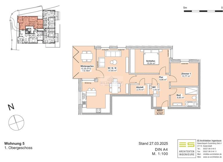 Wohnung zum Kauf 417.555 € 3 Zimmer 92,8 m² Weißdornweg Bovenden 37120