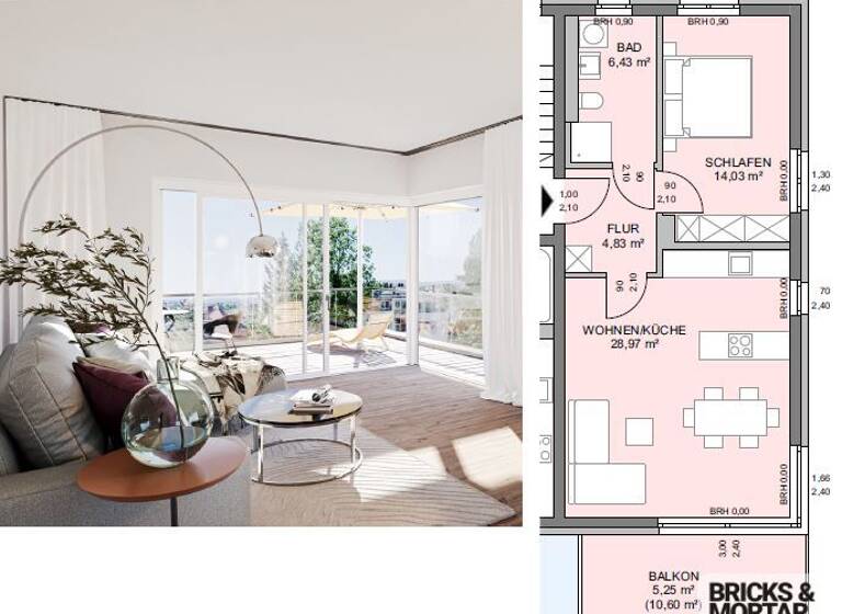 Wohnung zum Kauf - Erstbezug 390.000 € 2 Zimmer 59,5 m² 2. Geschoss frei ab 01.12.2026 Pieschen-Nord/Trachenberge Dresden 01129