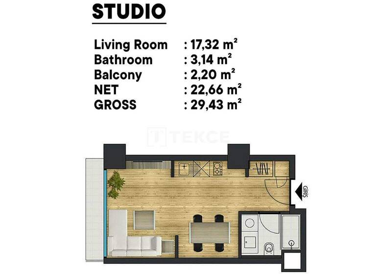 Studio zum Kauf 37.500 € 1 Zimmer 29 m² 4. Geschoss Yalova 77100