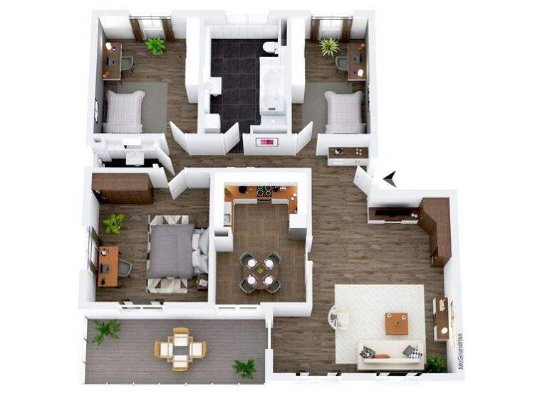 Wohnung zur Miete 1.342 € 4 Zimmer 122,4 m² 2. Geschoss Rastatt 76437