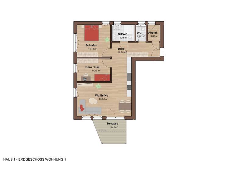 Terrassenwohnung zum Kauf - Neubau provisionsfrei als Kapitalanlage geeignet 377.900 € 3 Zimmer 86 m² Lange Straße 20 Herbertingen 88518