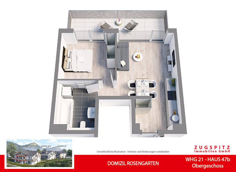 Wohnung zum Kauf - Neubau 646.000 € 2 Zimmer 60,7 m²<br/>Wohnfläche EG<br/>Geschoss Garmisch Garmisch-Partenkirchen 82467