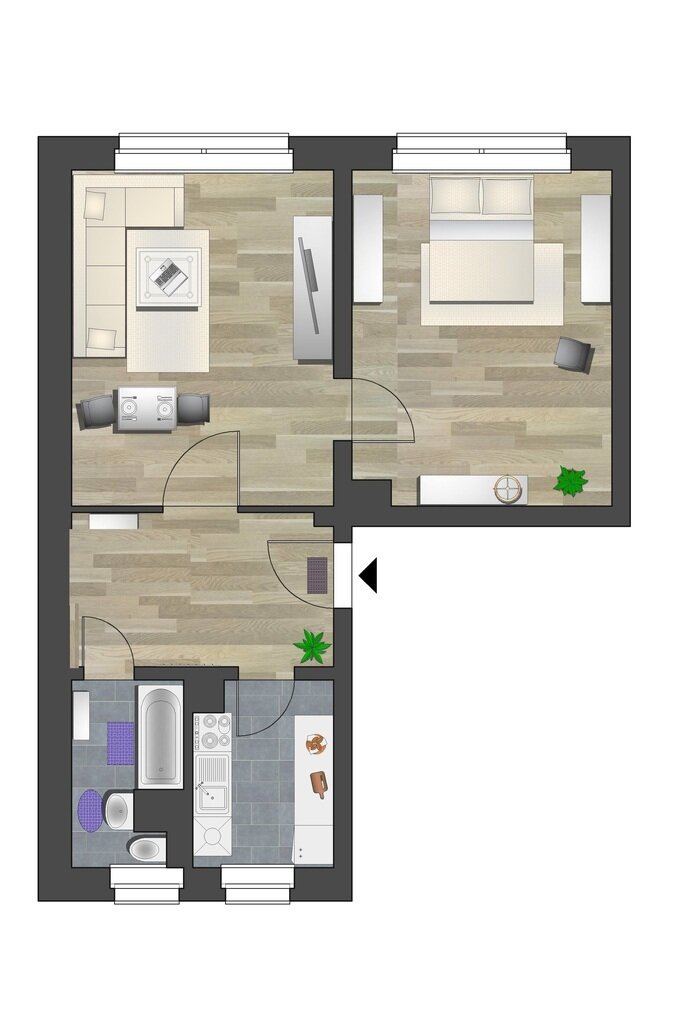 Wohnung zur Miete 255 € 2 Zimmer 46 m²<br/>Wohnfläche 3.<br/>Geschoss L.-Ebersberger-Str. 23 Gablenz 245 Chemnitz 09127