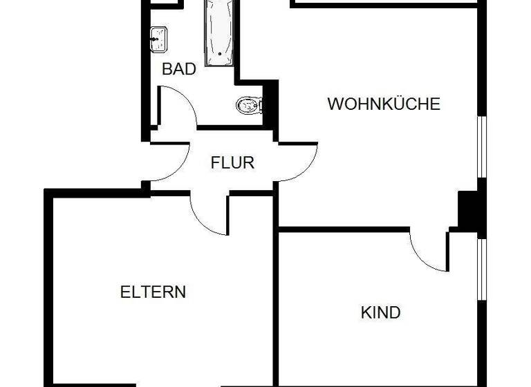 Wohnung zur Miete 369 € 2 Zimmer 50 m² 2. Geschoss Buddestraße 17 Scholven Gelsenkirchen 45896