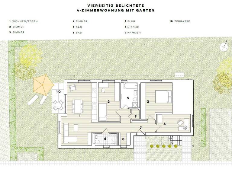 Wohnung zur Miete - Erstbezug 1.744 € 4 Zimmer 99 m² EG frei ab 01.10.2026 Oderstraße 17 Bernau Bernau bei Berlin 16321
