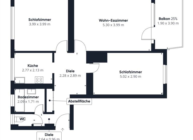 Wohnung zum Kauf 299.900 € 3 Zimmer 78 m²<br/>Wohnfläche Untertürkheim Stuttgart / Untertürkheim 70327