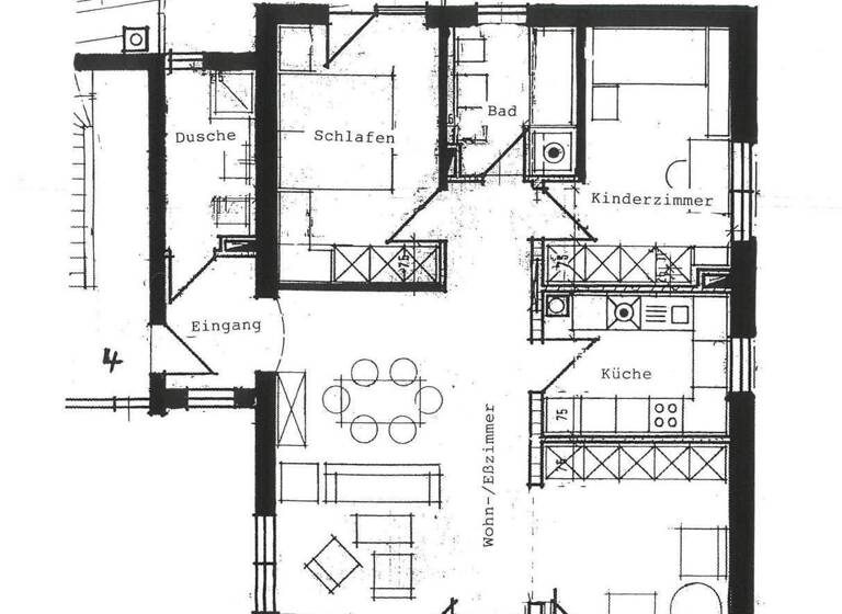 Wohnung zur Miete 710 € 3 Zimmer 96 m² 1. Geschoss Lindelbach Wertheim 97877