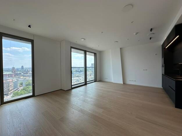 Wohnung zur Miete - Erstbezug 1.900 € 1,5 Zimmer 48,7 m² 11. Geschoss Frankfurt am Main 60315