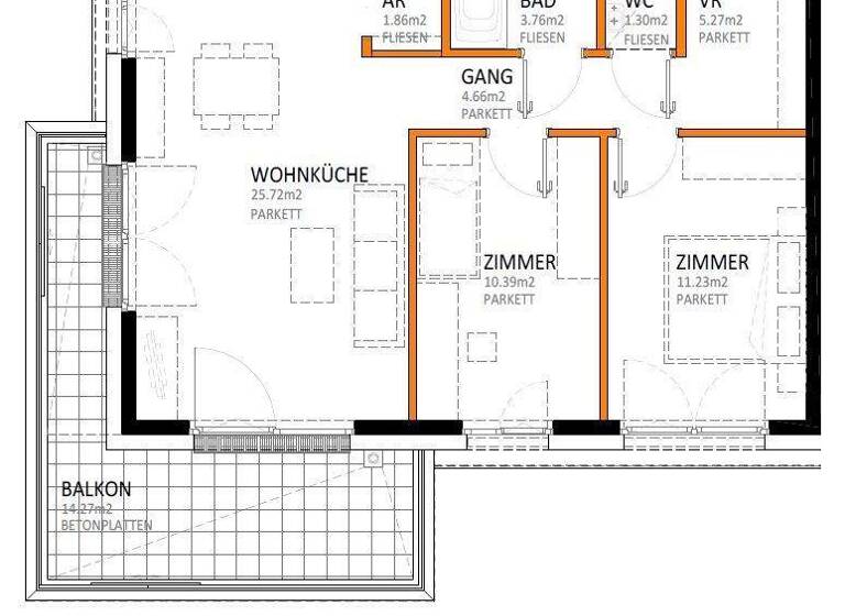 Wohnung zum Kauf 392.000 € 3 Zimmer 64,2 m² 2. Geschoss Laxenburger Straße 151 Wien 1100