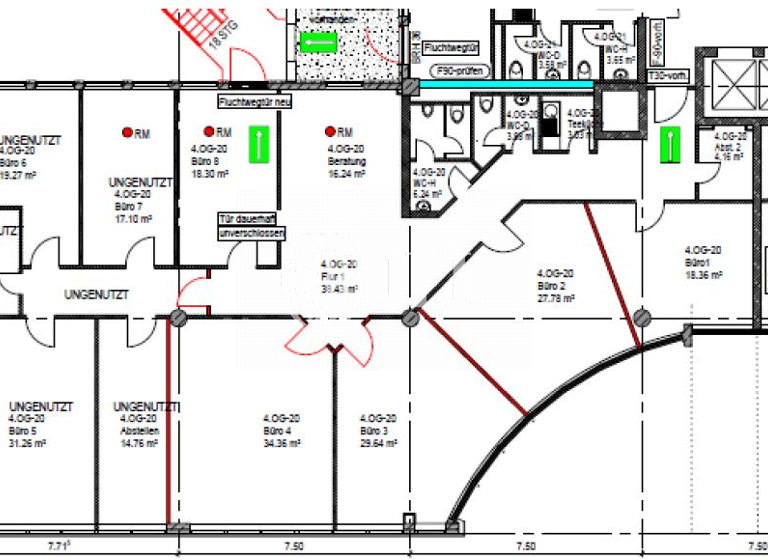 Bürofläche zur Miete provisionsfrei 6,50 € 613,5 m² Bürofläche teilbar ab 283,5 m² Zentrum Chemnitz 09111