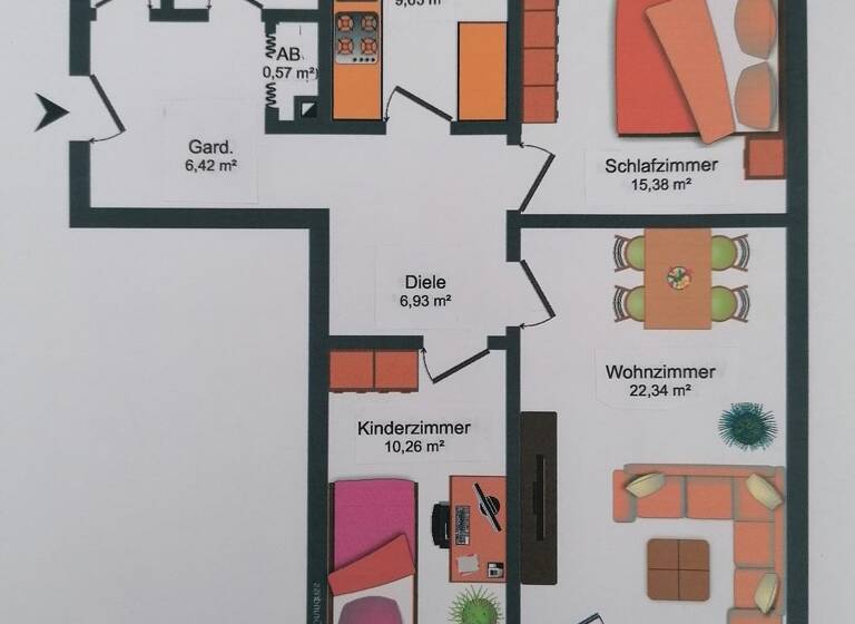 Wohnung zur Miete 790 € 3 Zimmer 80,5 m² Geschoss 2/4 Donauwörth 86609