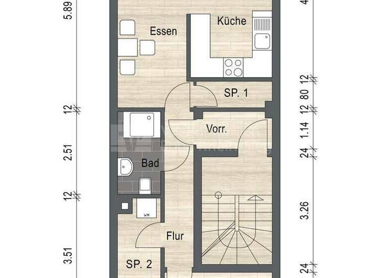 Wohnung zum Kauf 210.000 € 2 Zimmer 60,9 m²<br/>Wohnfläche 2.<br/>Geschoss Duisdorf Bonn 53123