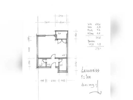 Wohnung zur Miete Tauschwohnung 860 € 1,5 Zimmer 38 m² 3. Geschoss Schwabing-West München 80804