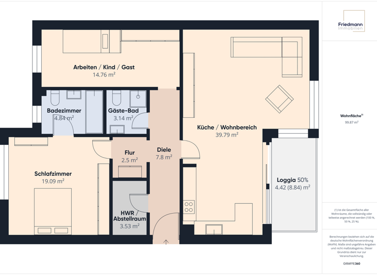 Wohnung zum Kauf 485.000 € 3 Zimmer 99,6 m² 1. Geschoss Trier-Nord Trier 54292