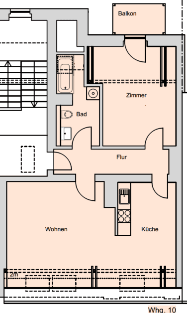 Wohnung zur Miete 670 € 2 Zimmer 67,7 m²<br/>Wohnfläche 4.<br/>Geschoss 01.03.2025<br/>Verfügbarkeit Triftstr. 49 Ilversgehofen Erfurt 99086