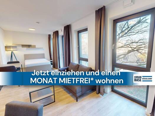 Wohnung zur Miete Wohnen auf Zeit 843 € 1 Zimmer 36,2 m² frei ab 01.10.2025 Himmelgeister Straße 270 Bilk Düsseldorf 40225