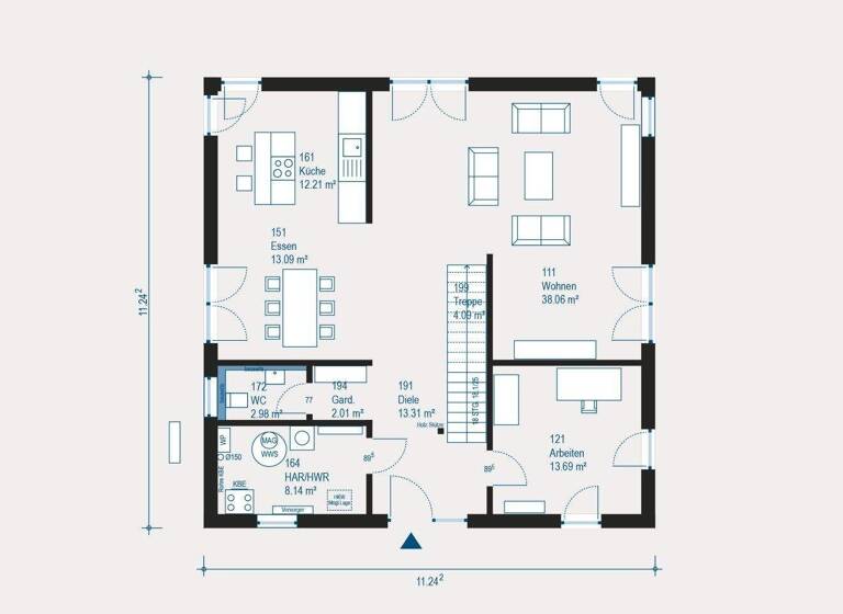 Einfamilienhaus zum Kauf 778.400 € 6 Zimmer 187,3 m² 600 m² Grundstück Demling Großmehring 85098