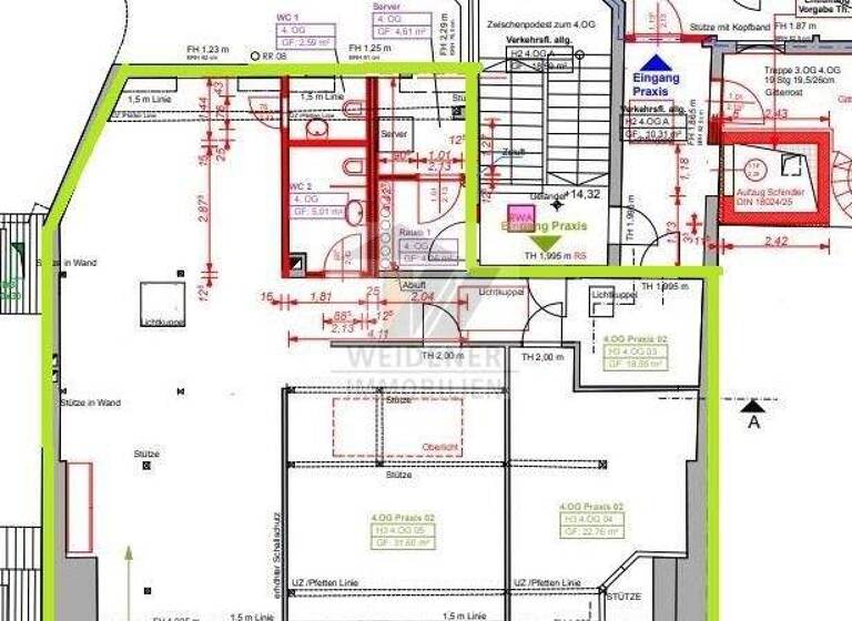 Bürofläche zur Miete provisionsfrei 1.095 € 5 Zimmer 146 m² Bürofläche teilbar ab 146 m² Puschkinplatz 2 Innenstadt Gera 07545