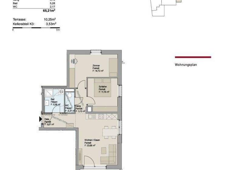 Wohnung zum Kauf - Erstbezug 456.145 € 3 Zimmer 65,2 m² 1. Geschoss Kirchfeldstraße 7 Zirl 6170
