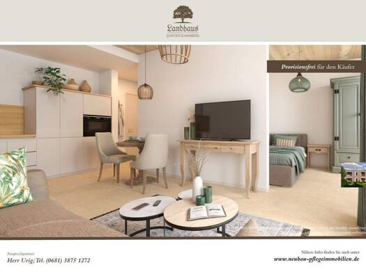 Wohnung zum Kauf - Erstbezug provisionsfrei 223.461 € 2 Zimmer 49,9 m² Tholey 66636