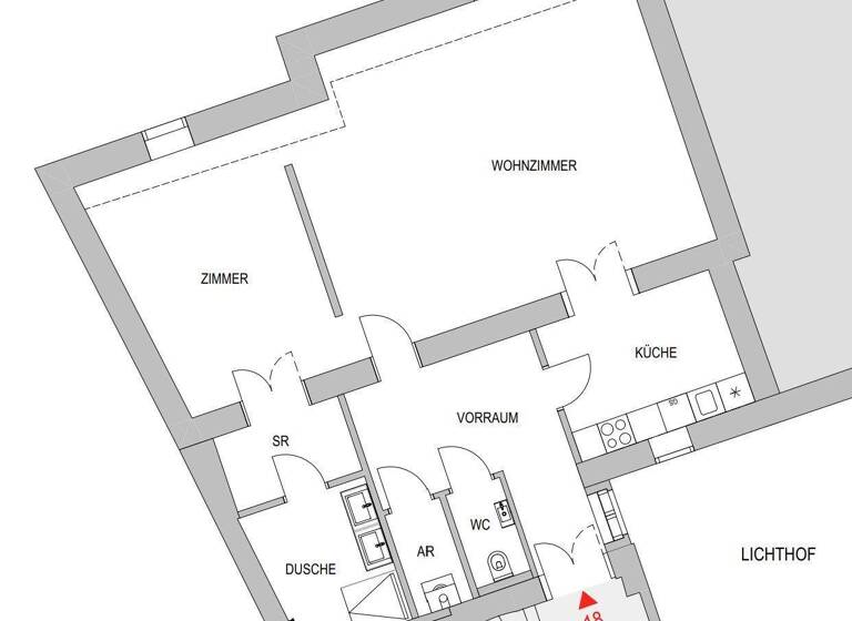 Wohnung zur Miete 1.610 € 2 Zimmer 98,4 m² Wien 1060