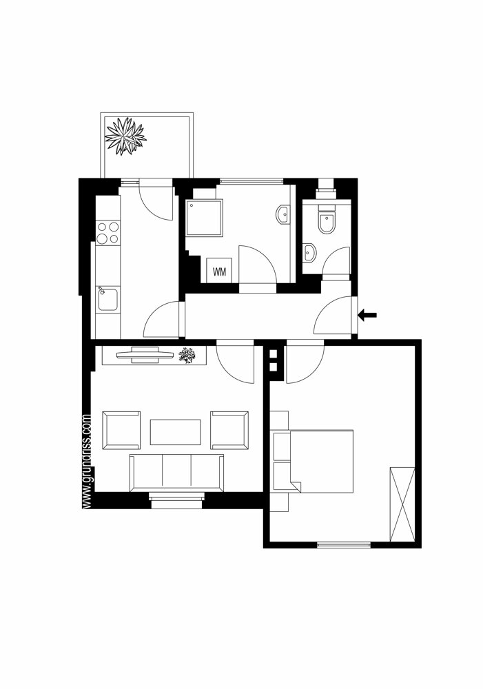 Wohnung zum Kauf 278.000 € 2 Zimmer 49,2 m²<br/>Wohnfläche 3.<br/>Geschoss Ostheim Stuttgart 70188