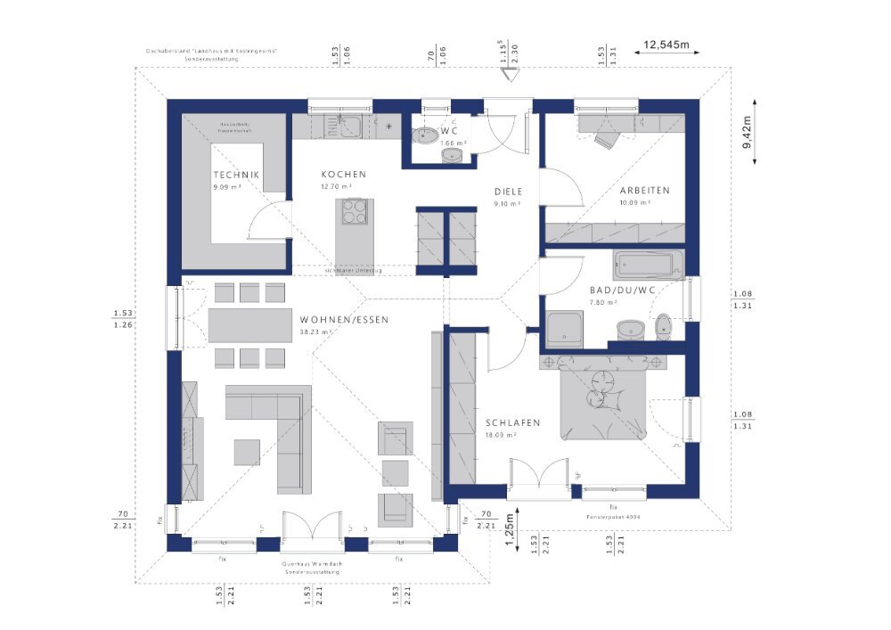 Bungalow zum Kauf 512.475 € 3 Zimmer 99 m²<br/>Wohnfläche 816 m²<br/>Grundstück Plößnitz Brachstedt 06188