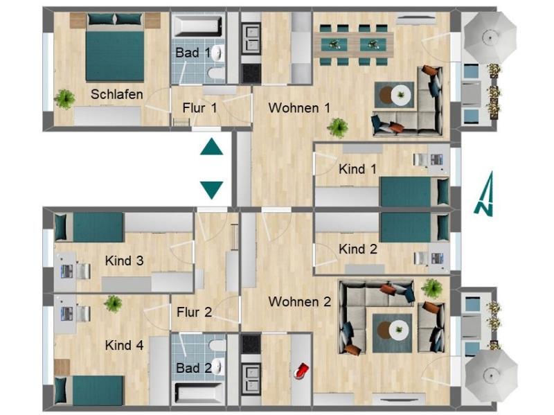 Wohnung zur Miete 680 € 4 Zimmer 68,7 m²<br/>Wohnfläche 5.<br/>Geschoss Julius-Fucik-Straße 21 Pößneck,Stadt Pößneck 07381