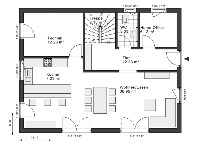 Einfamilienhaus zum Kauf provisionsfrei 575.618 € 4 Zimmer 160 m² 916 m² Grundstück Borgsdorf Hohen Neuendorf 16556