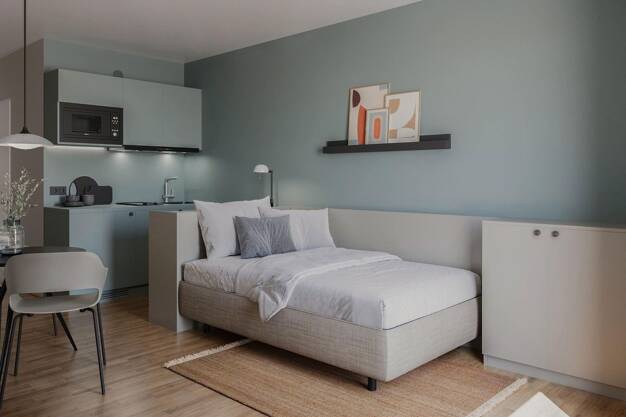 Wohnung zur Miete 770 € 1 Zimmer 23 m² Ferdinand Happ Straße 21 Ostend Frankfurt 60314
