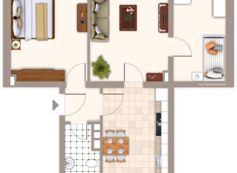 Wohnung zur Miete 539 € 3 Zimmer 56,5 m² EG Saarstraße 16 Odenkirchen Mönchengladbach 41199